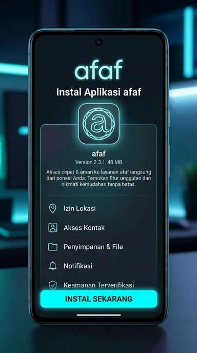 Tampilan halaman APK afaf