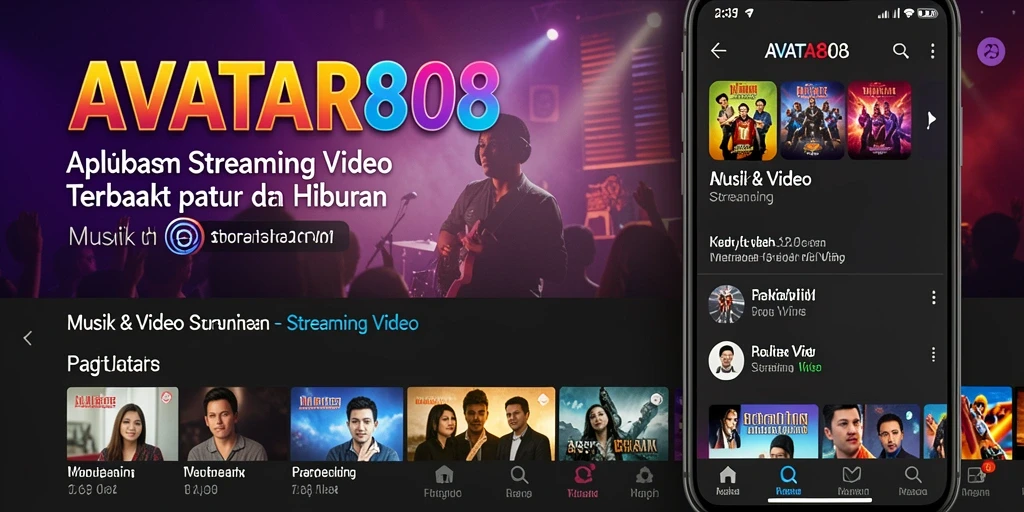 Antarmuka pengguna AVATAR808 yang menarik dan fungsional untuk Streaming Video.