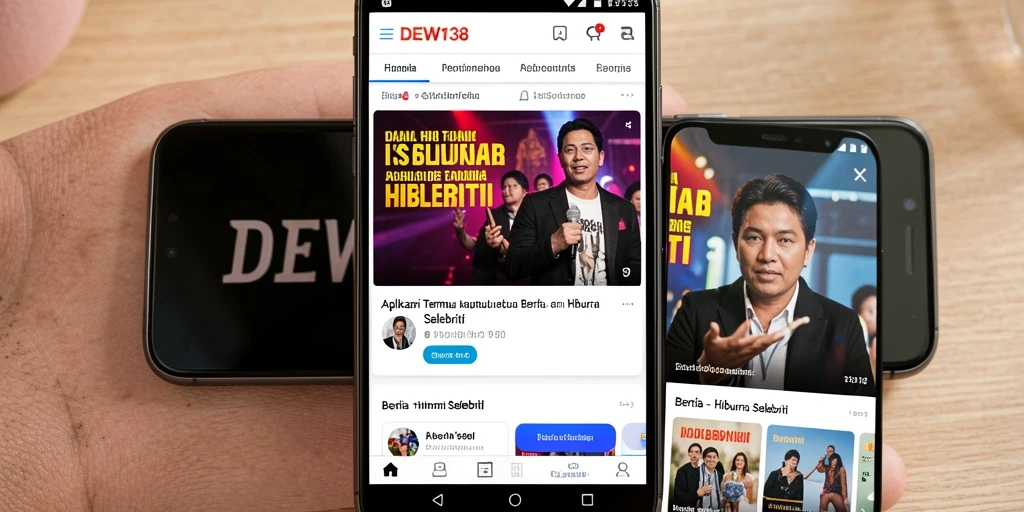 Antarmuka DEWI138 menampilkan berita hiburan selebriti terbaru.