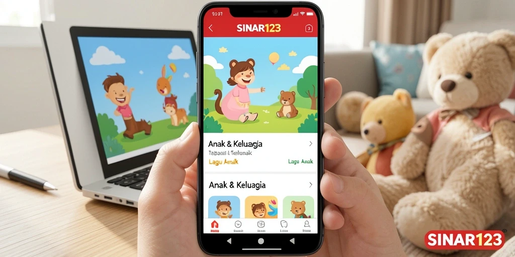 Antarmuka aplikasi SINAR123 yang menarik dan interaktif.